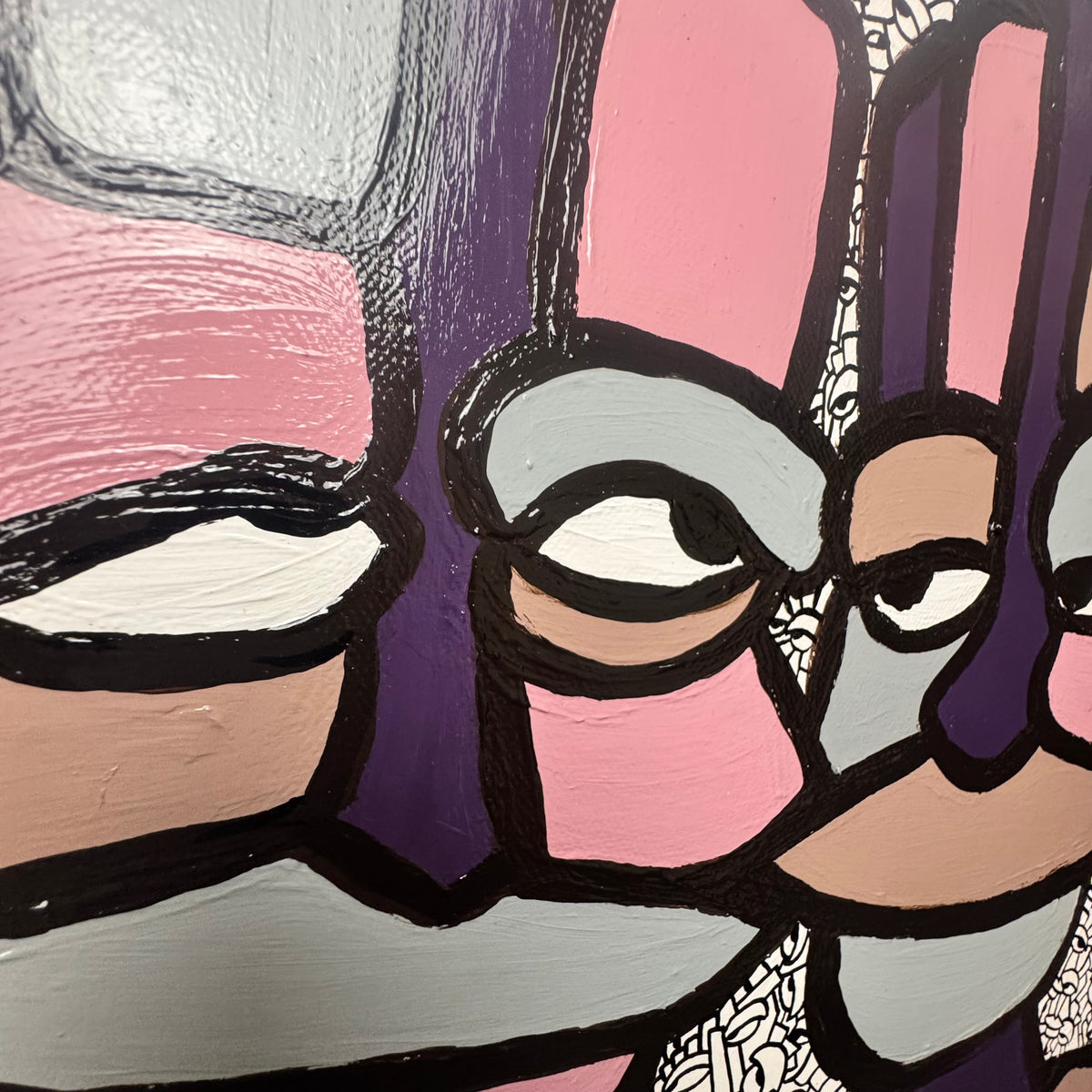 “De Tetrad” 50x70cm” Origineel Schilderij