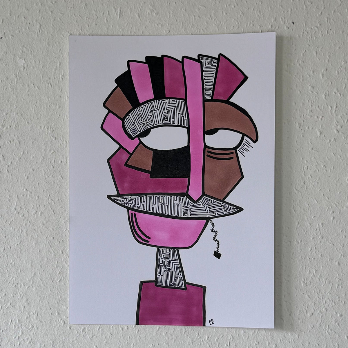 A4 Tekening “Gedachtes in de Sleutelstad”