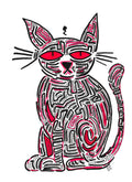 De Denkende Kat A4 Kunst print