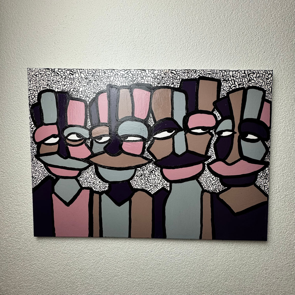 “De Tetrad” 50x70cm” Origineel Schilderij