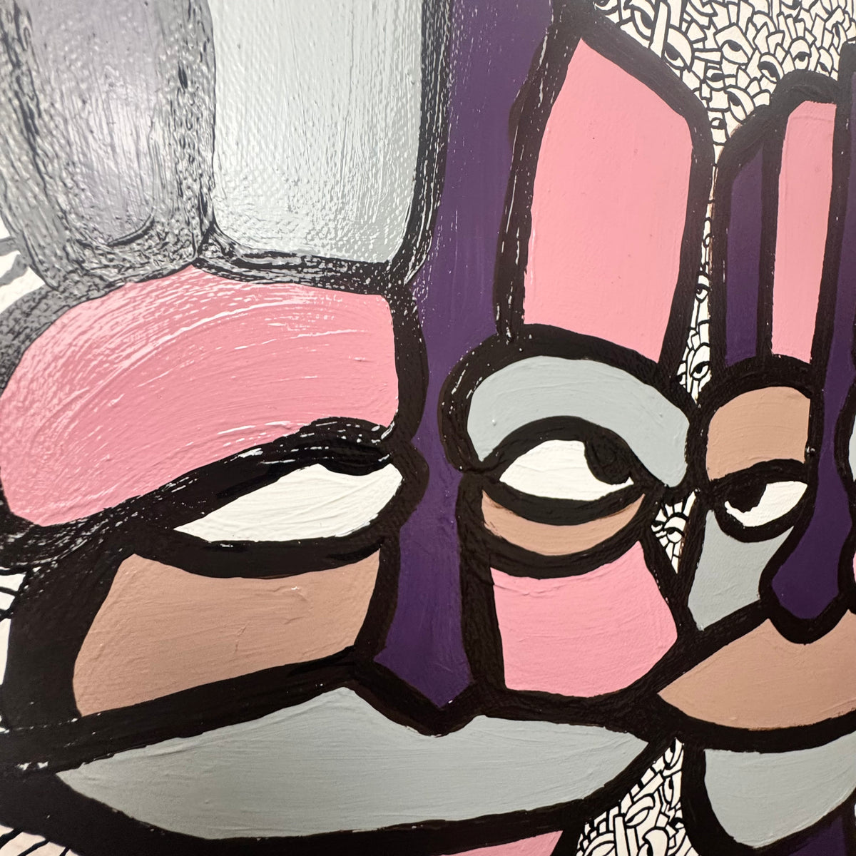 “De Tetrad” 50x70cm” Origineel Schilderij