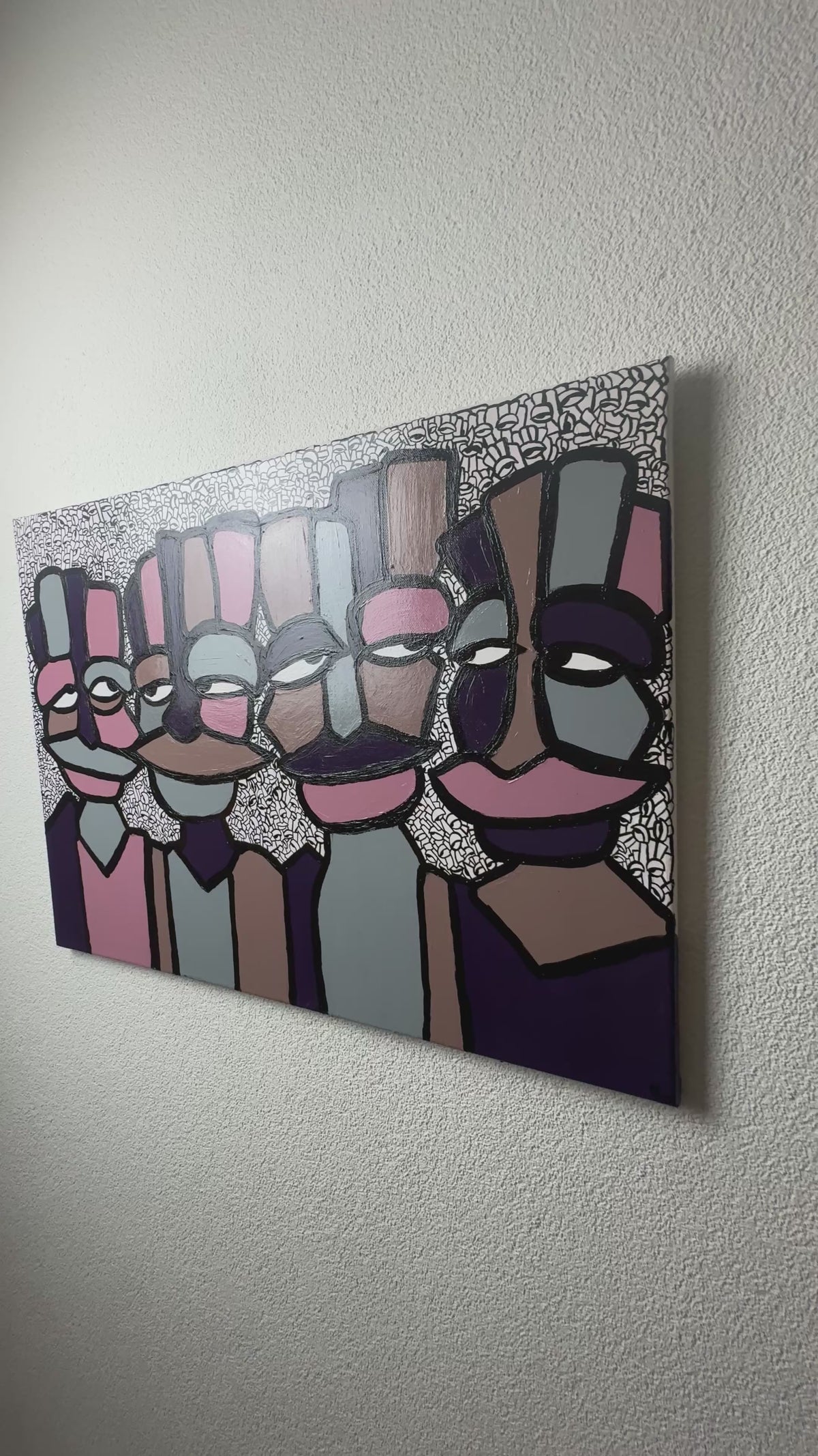 “De Tetrad” 50x70cm” Origineel Schilderij